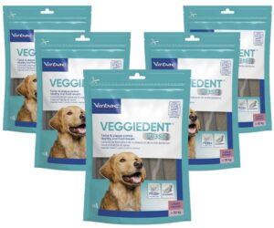 דיל 5 יח' VeggieDent FR3SH – וירבק חטיף דנטלי צמחוני לכלב גדול 502 גר'