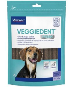 VeggieDent FR3SH – וירבק חטיף דנטלי צמחוני לכלב בינוני 352 גר'